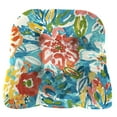 thumbnail image 6 of Jordan Manufacturing 19" x 19" Sun River Sky Multicolor Floral Square Tufted Contoured Outdoor Wicker Seat Cushion (2 Pack), 6 of 12