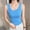 Blue, variant on Women's Ribbed Sleeveless One Size Top Racerback Slim Fit Stretch Basic Casual Tank Tops Yellow