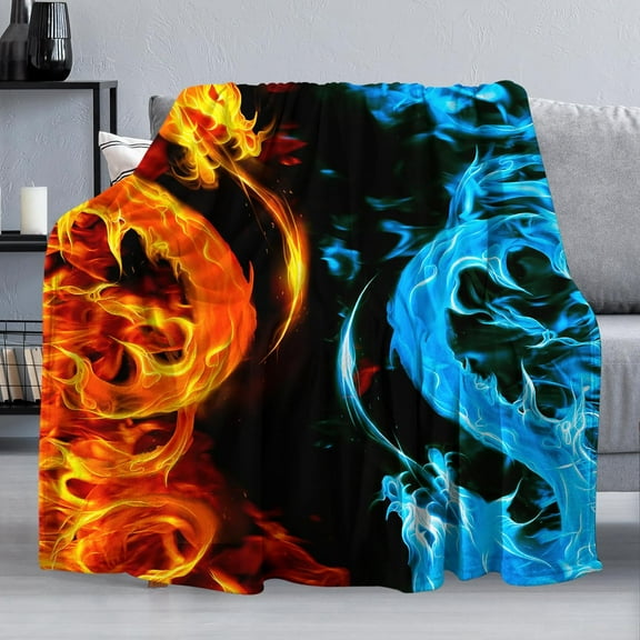 American Flag Throw Blanket Warm Eagle Flannel Fleece Blanket for Couch, Super Soft Fuzzy Throws Fashion Decorative Plush Fleece Blanket for Sofa Bed Office(50 x 60 in, American Flag & Eagle)