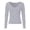 shirts 72#Light Gray, variant on WAYUTE Girls Shirts Long Sleeve Ribbed V Neck Solid Color T Shirt Top for Kids Breathable Lightweight Casual Outdoor