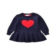 thumbnail image 1 of MesaSe Robe Chandail Tricotée pour Tout-Petits Filles de la Saint-Valentin Cœur Haut d'Automne Jupe Gris 2-3 Ans, 1 of 5