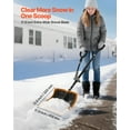 thumbnail image 4 of VEVOR Snow Shovel for Driveway, 18 in Wide Plastic Snow Shovel with Assist D-shaped Handles, Non Slip Grip, Large Capacity Snowplow Shovels, Lightweight Snows Removal Tool for Garden Car Camping, 4 of 9