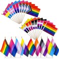 thumbnail image 1 of LUSEAN Small Mini Progress Rainbow Pride Gay Stick Flags Set LGBT Handheld Flag,8.2 x 5.5 inch,20 Pack, 1 of 1