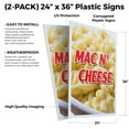 thumbnail image 2 of Mac N' Cheese (2-PACK) 24" x 36" Plastic Signs | Sign Insert 4mm Corrugated Plastic Signs Storefront Window Poster, 2 of 2