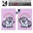 thumbnail image 4 of Dteck Smart Case for Apple iPad mini 6th Generation 8.3-inch (2021),Magnetic Card Wallet Pattern Hybrid Rubber Case PU Leather Stand Shockproof Automatic wake/sleep Cover,Rainbow and Horse, 4 of 7