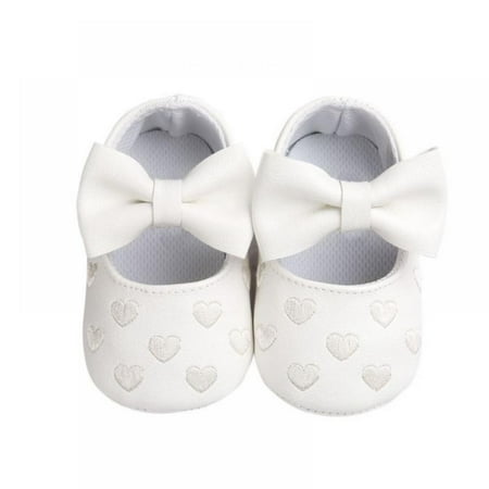

0-18M Toddler Girl Crib Shoes Newborn Baby Bowknot Soft Sole Prewalker Sneakers