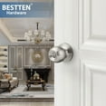 thumbnail image 5 of Jinsinto [1 Pack] Entry Door Knob with Lock, Keyed Different Door Lock for Exterior Door and Front Door, Standard Ball, Satin Nickel, Adjustable Latch Plate, 5 of 5
