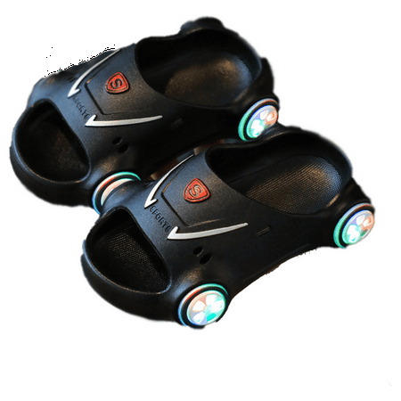 

Cre-Heaven 2023 Luminous Toddler Sandals Boys Little Kids Cool Slippers Anti-slip Multi Size Suitable for 1-4 Years Old