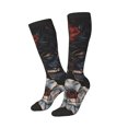 thumbnail image 2 of JUNZAN Fun Novelty Knee Warmer High Socks-Midnight Butterfly Floral Dream, 2 of 8