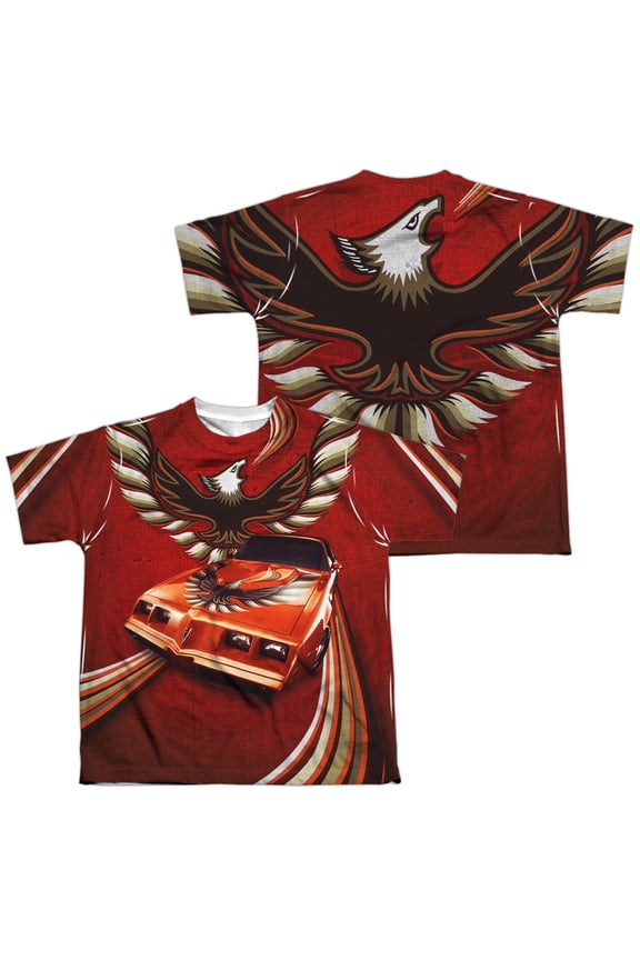 Pontiac - Firebird Flames (Front/Back Print) - Youth Short Sleeve Shirt - Large