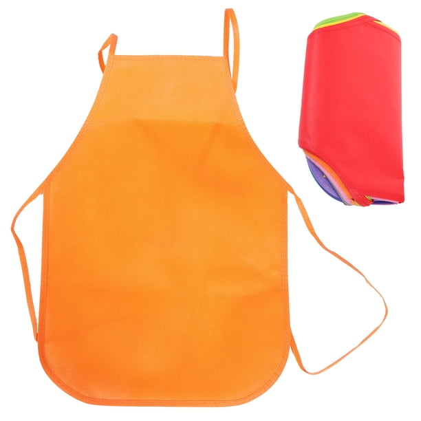 Delantal Infantil Sin Mangas Con Bolsillo, De Tela No Tejida, Para Pintura, Manualidades Y Cocina, Colores Surtidos