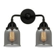 thumbnail image 3 of Innovations Lighting  Nouveau 2 Bell - 2 Light 13" Bath Vanity Light Matte Black/Plated Smoke, 3 of 5
