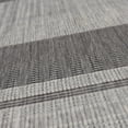 thumbnail image 3 of 5' X 8' Blue and Gray Striped Stain Resistant Indoor Outdoor Area Rug Color: Silver, Size: 5'3" x 8', 3 of 10