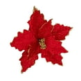 thumbnail image 2 of Glitter Christmas Flower Pendant Artificial Flowers for Home Indoor Bouquets red, 2 of 9