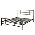 thumbnail image 4 of Clearance Metal bed with wood decoration（Queen size）, 4 of 9