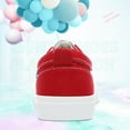 thumbnail image 5 of Obtaom Women Canvas Fashion Sneakers Lace up Play Canvas  Shoes Low Top washed Canvas Flat for lady（Red,US10）, 5 of 8
