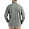 thumbnail image 2 of Men's Cutter & Buck Heather Green UAB Blazers Peshastin Eco Fleece Tri-Blend Raglan Recycled Quarter-Zip Jacket, 2 of 2