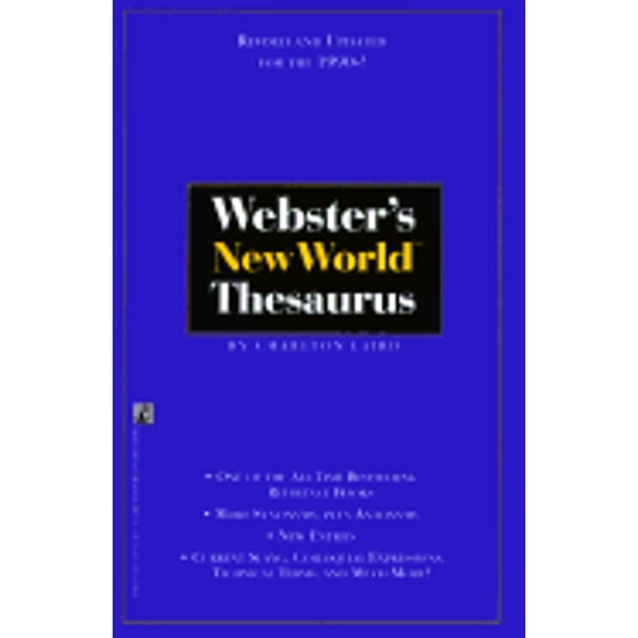Pre-Owned Webster's New World Thesaurus: Third Edition (Paperback) by Charlton Laird