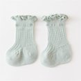 thumbnail image 3 of Inevnen Little Girls Ruffle Lace Trim Cotton Socks Baby Girl Eyelet Frilly Dress Socks Boot Socks, 3 of 10