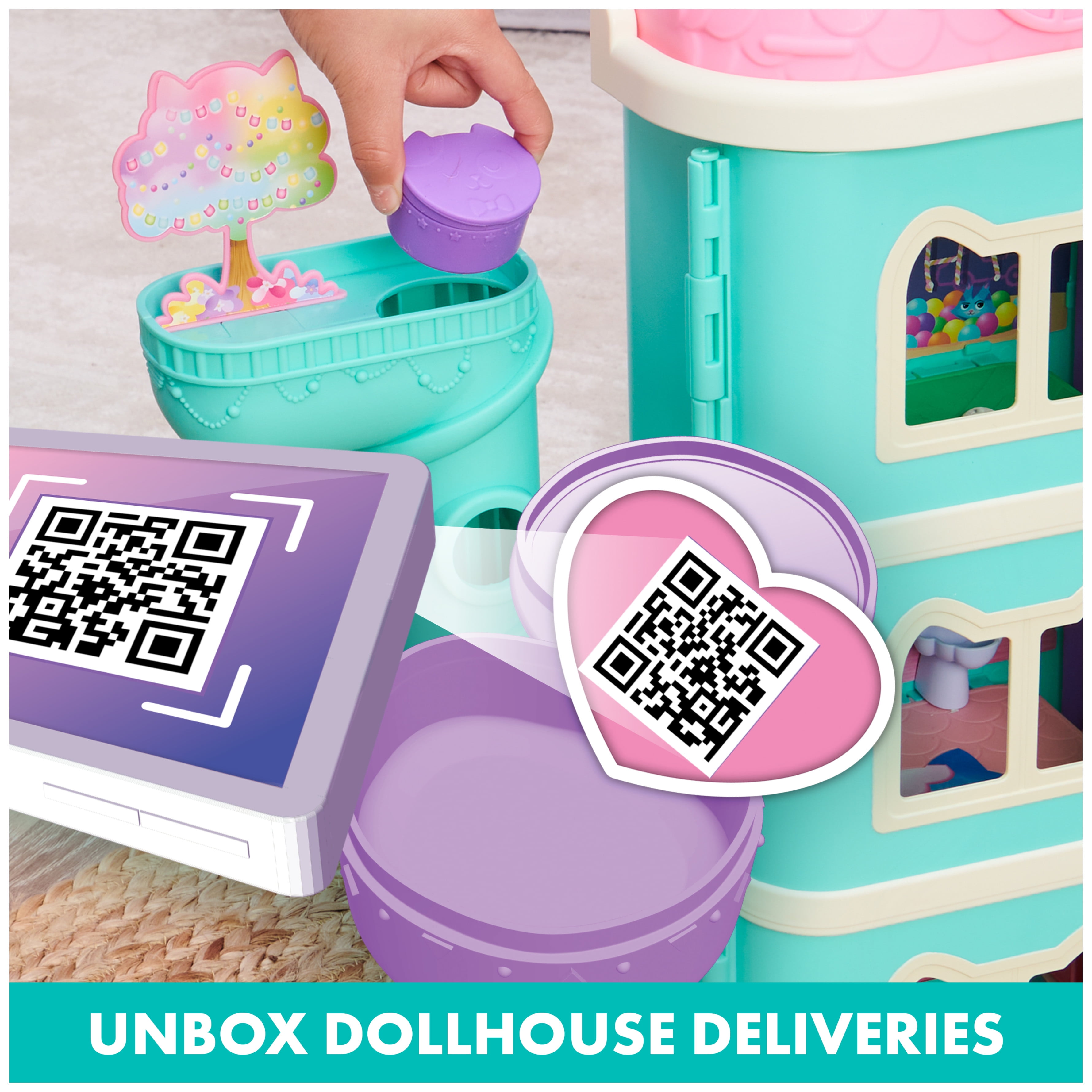 Gabby's dollhouse gabby's dollhouse, purrfect dollhouse avec 2 figurines  jouets, 8 meubles, 3 accessoires, 2 boîtes su - gabby's purrfect dollhouse  (1 set), Delivery Near You