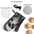 thumbnail image 5 of Gothic Spooky Dead Skull Face Oven Mitts And Pot Holders Sets Baking Sets For Kitchen Bbq Gloves Heat Resistant Cooking Halloween Art 4 Pcs, 5 of 8