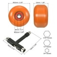 thumbnail image 2 of Uxcell 52mm Skateboard Wheels and Bearings Set Street Wheels for Skateboards Cruiser Wheel 95A, Orange Red 4 Pack, 2 of 6