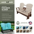 thumbnail image 4 of Furniture Classics Model 524ARW Two Seat Fan Back Glider with Drop Down Table/Cup Holder in Aruba Blue with White Base, 4 of 7