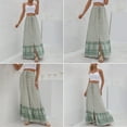 thumbnail image 7 of Womens High Waist Floral Pleated Skirt,Stylish Bohemian Comfy Midi Swing Skirt A Line Long Maxi Skirt Half Dress,Cute Front Split Ankle Length Summer Beach Soft Skirt,Yellow XXS-L, 7 of 7