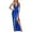 Blue, variant on Women's Neckline Deep V Backless Dress Stylish Strapless Sequin Ribbon Dress Party Dresses For Women ,M
