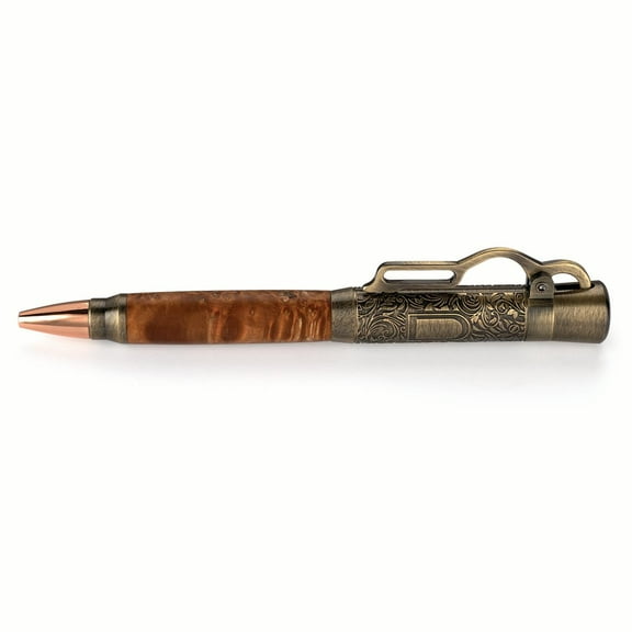 Woodriver Project Kit - Lever Action Ballpoint Pen, Antique Brass