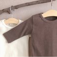 thumbnail image 5 of zuwimk Boys Long Sleeve Shirts Cotton Solid Crew Neck Basic Shirts(18-24 Months,Brown), 5 of 6