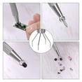 thumbnail image 5 of Uxcell 2pack Stainless Steel 4-Claw Pick up Tool with Diamond Claw Tweezer Silver Tone, 5 of 5