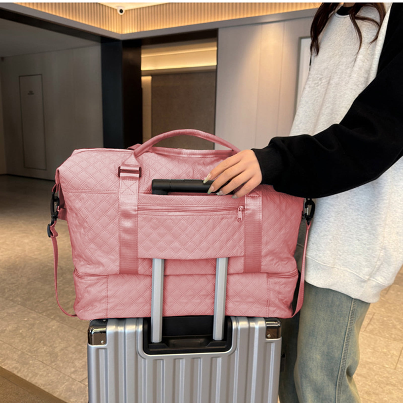 Multi Functional Travel Bag Three Piece Set Large Capacity Lightweight Travel Storage Bag Luggage Bag with Handbag And Shoulder Crossbody Bag Up to 65% Off