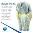 thumbnail image 4 of Dynarex Disposable Isolation Gowns - Full-Length, Max-Coverage - PPE Hospital Gown with Elastic Cuffs, Waist Ties - Non-Woven, No Latex - Yellow, Large, 1 Case - 10 Bags of 5, 4 of 7