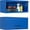 Blue, variant on SHAOQI Metal Garage Wall Cabinet with Doors and Shelves, Wall Mounted Metal Storage Cabinet, Floating Garage Tool Cabinet for Garage, Basement, Kitchen, Warehouse (White, 22" H)
