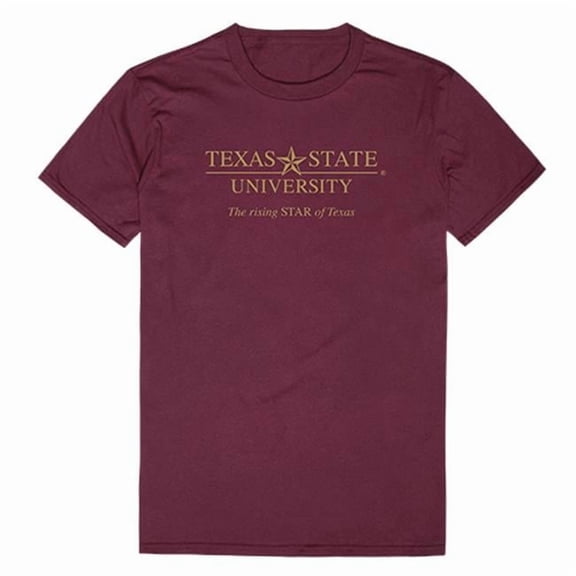 Texas State University Mens Institutional Tee - Maroon - Small
