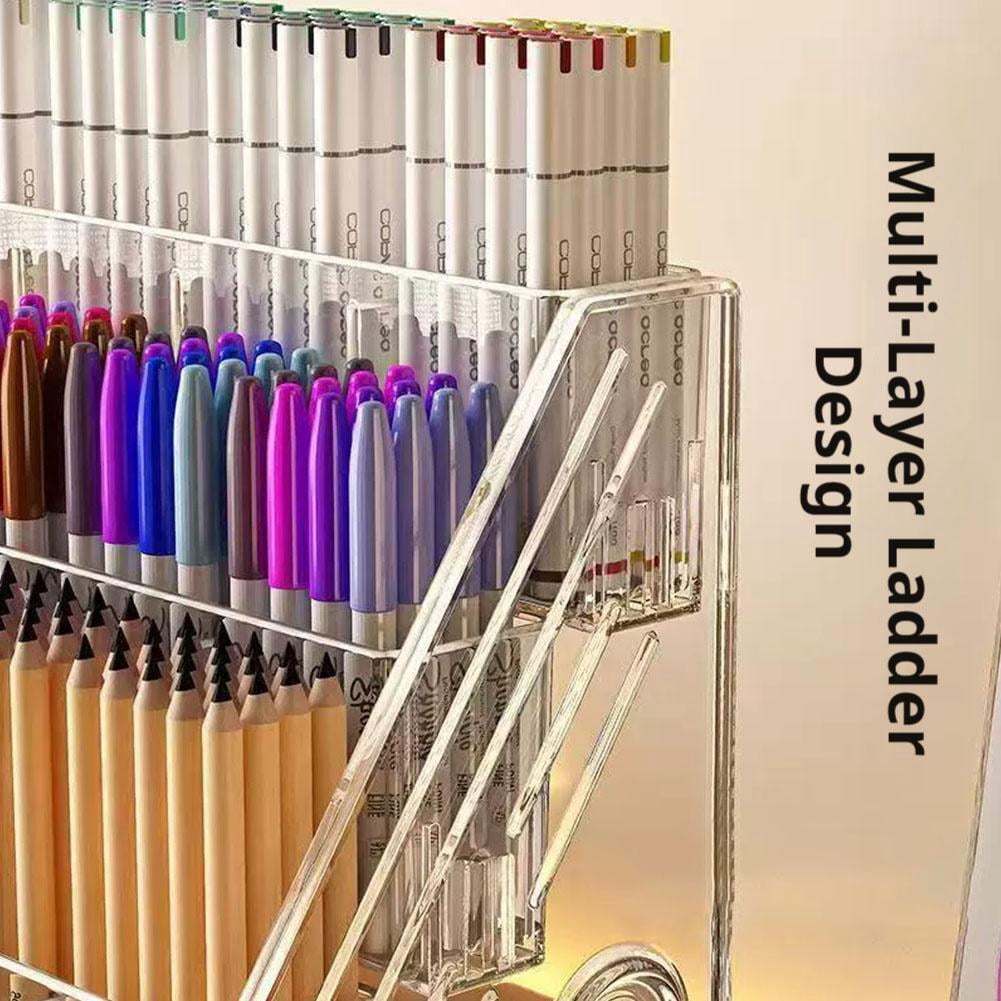 4-Tier Plastic Drink Packet Organizer with 20 Compartments Easy Assembly Water Flavor Mix Holder for Kitchen Cabinet Storage