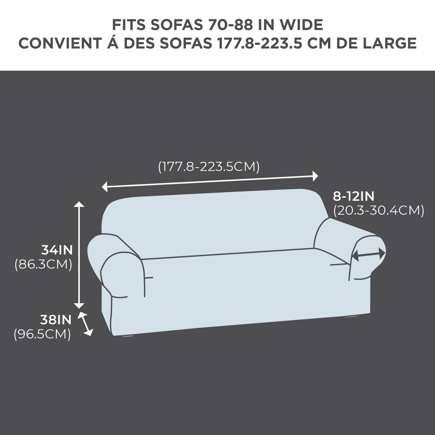 Mainstays Pixel Sofa Slipcover, 1 Piece, Machine Washable, Dark Brown