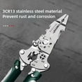 thumbnail image 4 of Multi-Functional Wire Stripper Pliers with Crimping Wrench & Built-in Cutter for Electricians, Foldable Design for Easy Carry, Stainless Steel Construction, 8.27 Inch, 4 of 8
