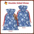 thumbnail image 2 of Fuzoiu whiet Snowflake blue background Print Christmas Gift Bag,Burlap Gift Bag with Drawstring Closure & Hang Tag,Perfect for Holidays, Birthdays, and Special Occasions-Small, 2 of 7