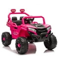 thumbnail image 6 of Ambifirner 12V Electric UTV with Parent Remote Control, 2-Hour Battery, 4-Wheel Suspension & Anti-Collision Bar, High Chassis for All Terrains, Pink, 6 of 9