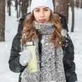 thumbnail image 3 of Costway 22 oz Double Wall Insulated Water Bottle Stainless Steel w/ 2 Lids & Straw, 3 of 10
