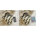 thumbnail image 5 of Kukuzhu Women Straw Tote Bag Cute Top-handle Handbag Summer Beach Bag Straw Rattan Clutch Bag with Bowknot Decoration, 5 of 7