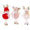 thumbnail image 1 of Adornos navideños XCF 3 piezas con astas muñeco de peluche para colgar, 1 of 2
