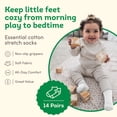 thumbnail image 2 of Calcetines Fruit of the Loom Baby Grow & Fit Flex Zones, paquete de 14, 2 of 6