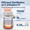 thumbnail image 4 of Destilador de agua VIVOHOME 4L 750W Smart Switch blanco, 4 of 7