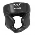 thumbnail image 2 of Casco de boxeo, equipo de entrenamiento, absorción de impactos, transpirable, para boxeo negro grande, 2 of 9