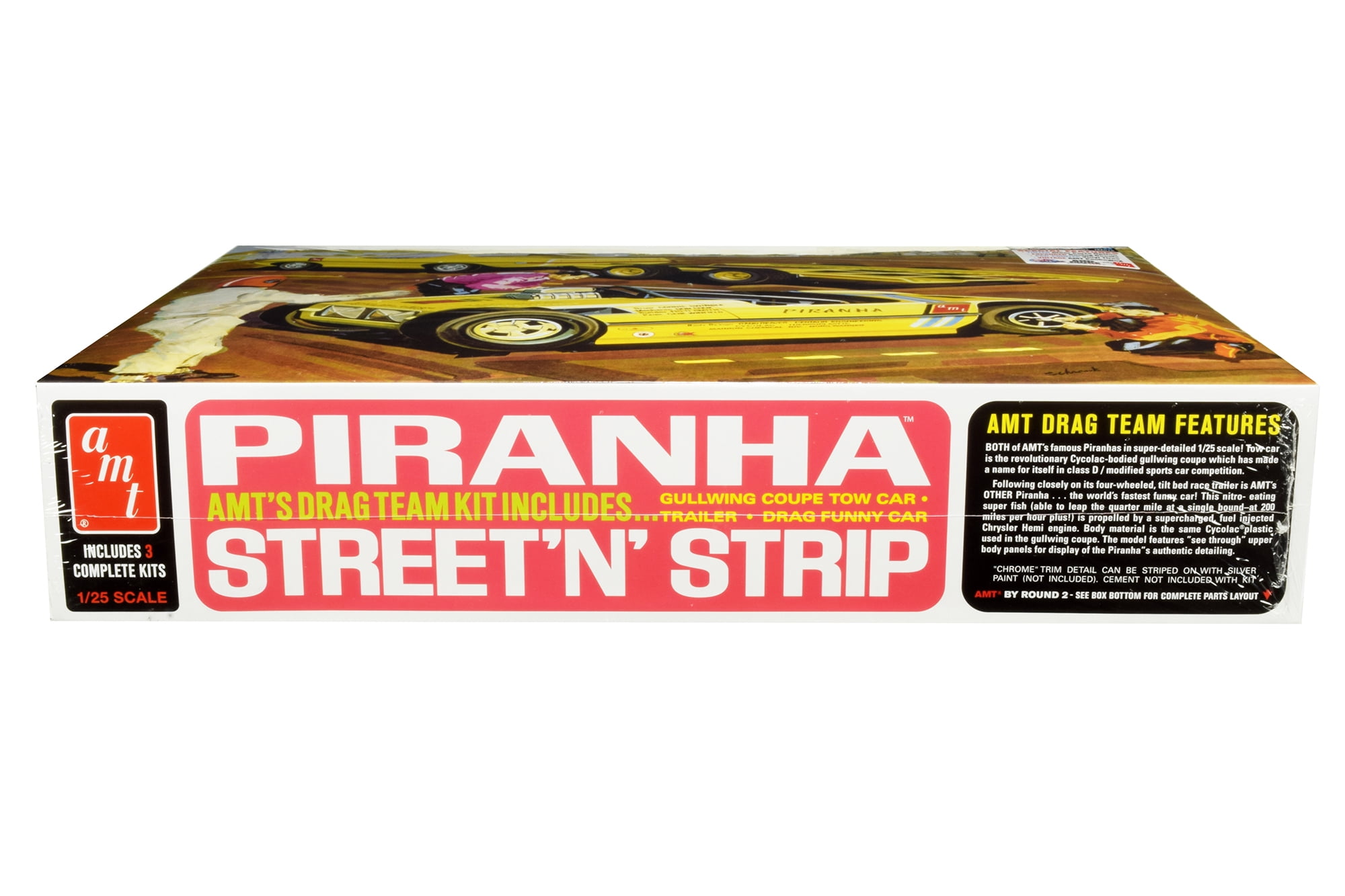 AMT Piranha Drag Team 1⁄25 Scale Model Kit, 3-in-1 Kits, Play AMT Piranha Drag Team 1⁄25 Scale Model Kit, 3-in-1 Kits, Play