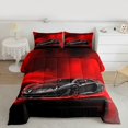 thumbnail image 4 of Feelyou Racing Car Boys Bedding Comforter Set, Black Red Automobile Twin Comforter Sets, Extreme Speed Sports Reversible Bedding Set, Lightweight Room Decor, 2pcs, 4 of 8