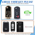 thumbnail image 2 of Key Fob Cover Compatible with Mazda 3 6 8 CX-3 CX-5 CX-7 CX-9 Miata MX-5 RX-8 Keychain Case Holder Protector,Gold-black, 2 of 6